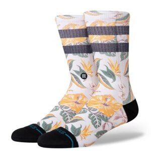 NWT Stance Dwayne Wade Collection - Floral Print - Crew Socks – Large
